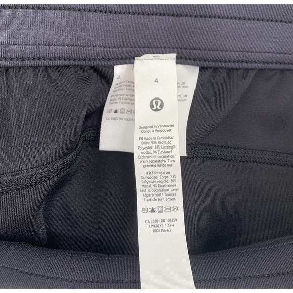 Lululemon Pants Softstreme High Rise Straight Leg Crop Black Athleisure 4 - Picture 7 of 14